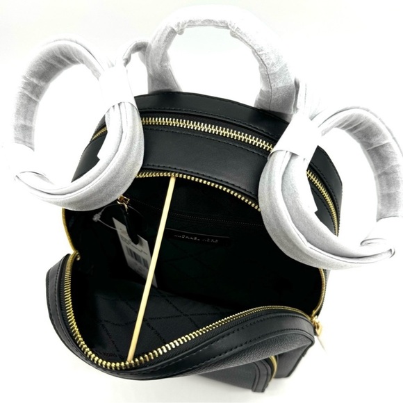 Michael Kors Medium Jaycee Backpack Black/Gold - Picture 8 of 12